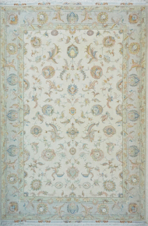 Ковёр 2,20х3,33 Tabriz Afshan AKBARI 237938 500.000уз шерсть+шёлк осн.шёлк cream/grey Иран