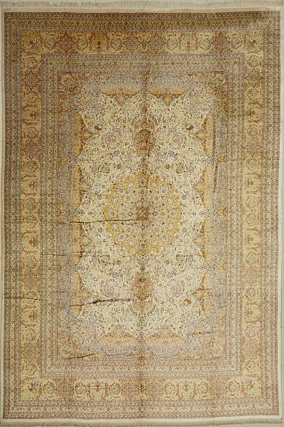 Ковёр 4,52х6,41 Medallion 0742 810.000уз. шёлк основа шёлк beige/beige Египет