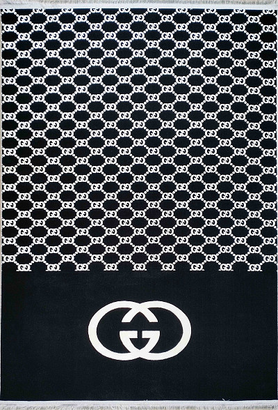 Ковёр 2,50х3,00 ГV35B/4 диз. Gucci black пр-во Иран акрил/бамбусилк