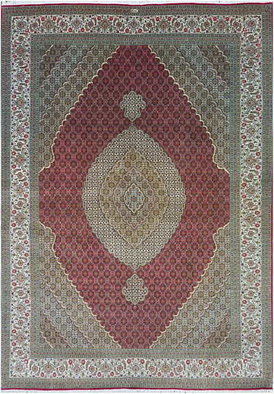 Ковёр 2,48х3,46 Tabriz Mahi PIROOZIAN 231661 500.000уз шерсть+шёлк осн.хлопок red/beige Иран