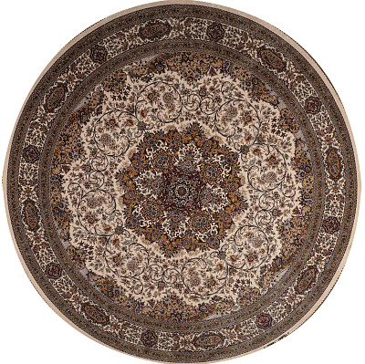 Ковёр 2,00х2,00 QUM 223-C/4 маш.раб. с ручной обр. тенсел/шелк (круг)