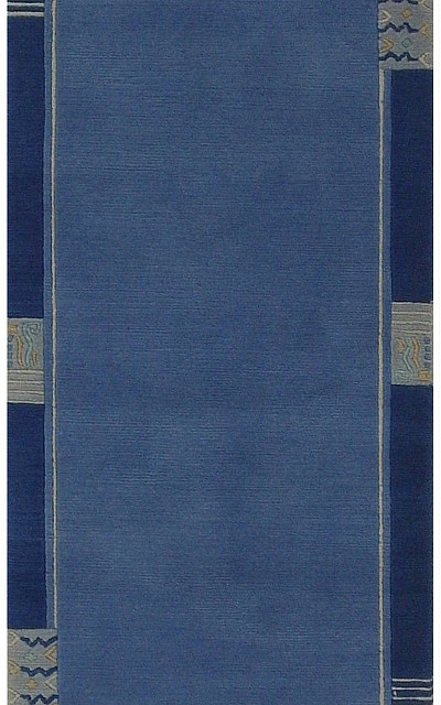 Ковёр 0,70х1,40 SHR060201 шерсть голубой