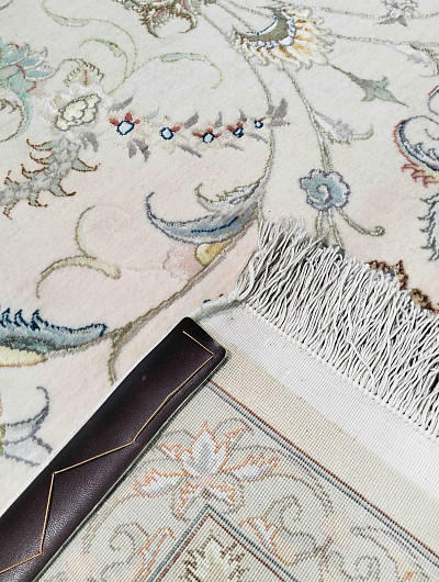 Ковёр 1,55х2,15 TABRIZ AFSHAN 50R FRINGES (FARAJI) 238371 500т.уз шерсть+шёлк осн. cream/gray Иран