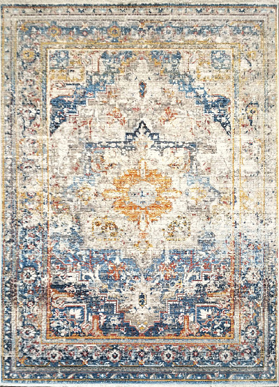 Ковёр 0,80х1,50 ARES 0078A navy/beige