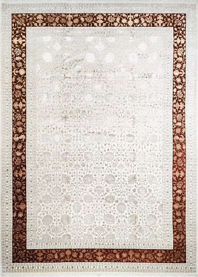 Ковёр 2,46х3,55 ОГ 92 W/AS/C U,N, шерсть/артшелк/хлопок 1059 Индия