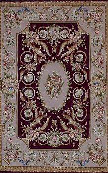 Ковёр 1,68х2,44 Шерсть с шёлком140L 159В ред/беж