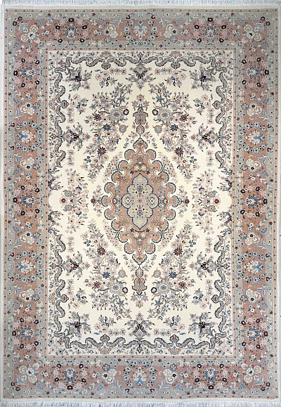 Ковёр 1,95х2,97 Тебриз медальон 569 крем/ред