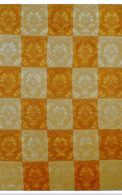 Ковёр 1,94х2,90 SHR61012 шерсть,шелк оранж-елоу