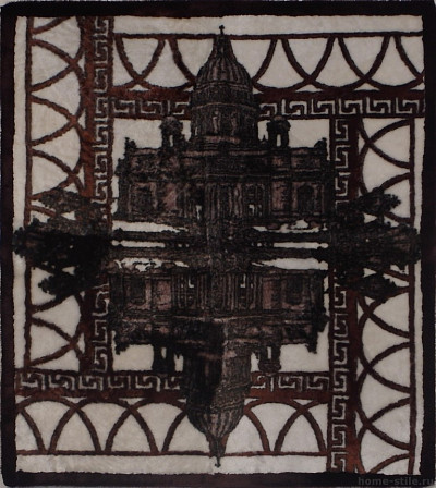 Ковёр 1,50х1,50 из овчины меховой Питер1