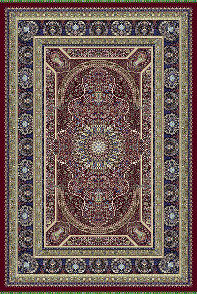 Ковёр 2,50х3,50 QUM 230-DR/8,75 маш.раб. с ручной обр. тенсел/шелк