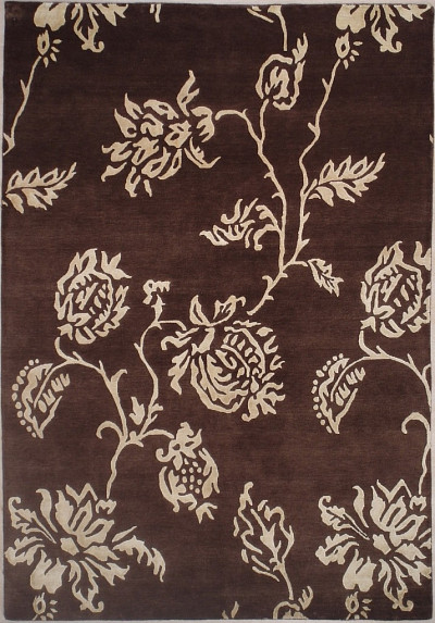 Ковёр 1,68х2,39 ОГ 15 W/V N-516 BN/BN ИНДОНЕПАЛ шерсть с вискозой