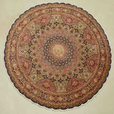 Ковёр 4,10х4,10 Tabriz Gonbad Dargahi MOHAMMADI 236753 500т.уз шерсть+шёлк осн.хлоп. mix/mix кр Иран