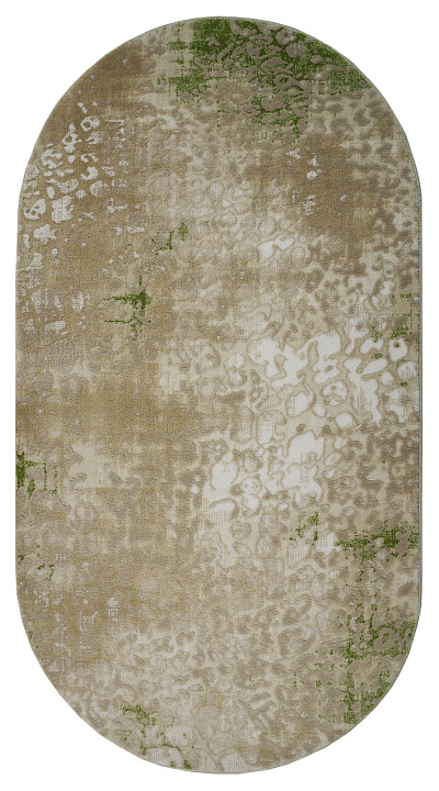 Ковёр 0,80х1,50 Сарай Классик 12864 AY0 уайт/грин овал