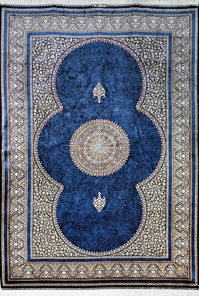Ковёр 2,00х3,00 QUM 238-DBL/6 маш.раб. с ручной обр. тенсел/шелк