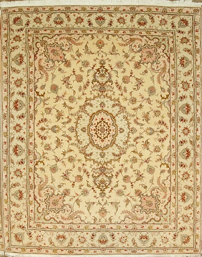 Ковёр 2,07х2,56 Tabriz Medallion TARAGHI 290010 500.000уз шерсть+шёлк осн.хлопок beige/cream Иран