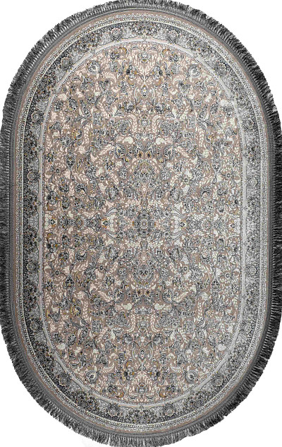 Ковёр 0,90х1,50 1200 Micro Acrylic G256 light gray oval