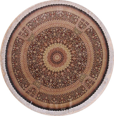 Ковёр 1,45х1,45 Кум круг шелк 632S 2013К