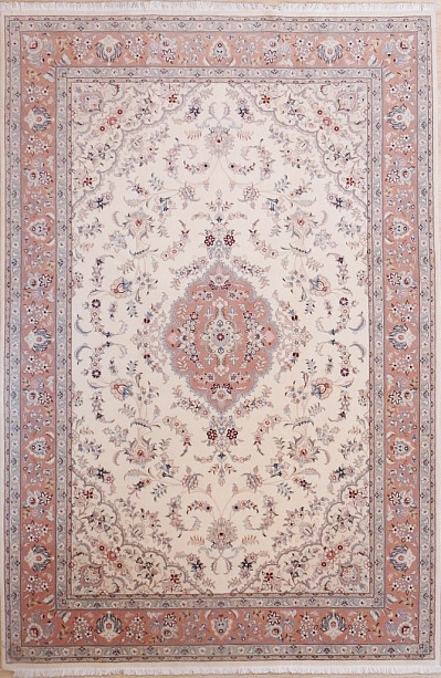Ковёр 1,97х3,00 Тебриз медальон 568 крем/ред