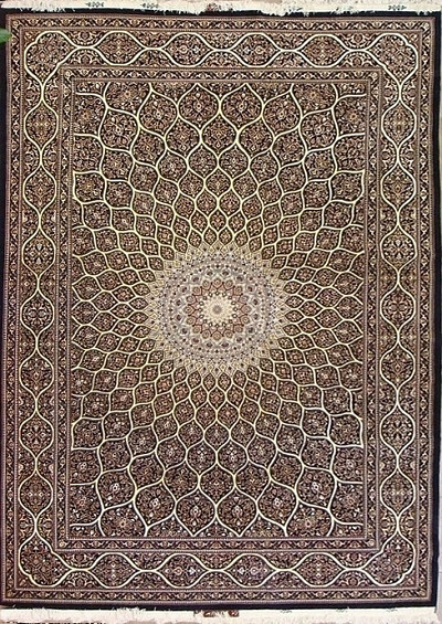 Ковёр 2,42х3,70 TABRIZ GONBAD SAGHFI 50R шёлк FRINGES (JALALI) 238334 500.000уз шерсть+шёлк осн.шёлк