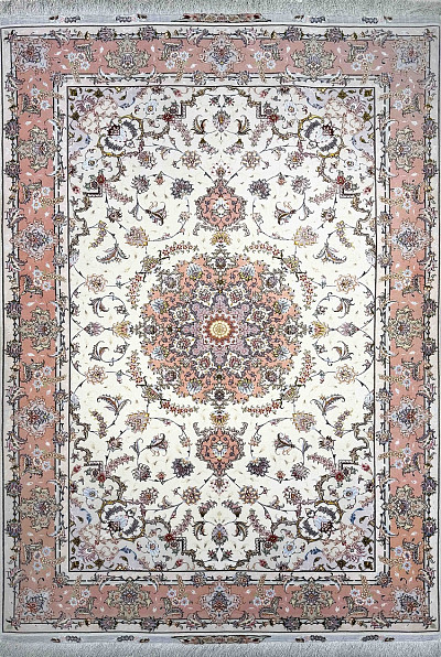 Ковёр 2,00х3,10 Tabriz Medallion SAEEDI 231319/dir2167 500.000уз шерсть+шёлк осн.шёлк cream/copper