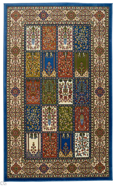 Ковёр 0,67х1,10 UNIQUE 0IS009 OCEAN BLUE/NAVY