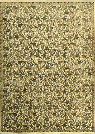 Ковёр 3,12х4,38 ОГ 58 W/S/C Джайпур 14/14 шерсть/шелк/хлопок 814 Индия