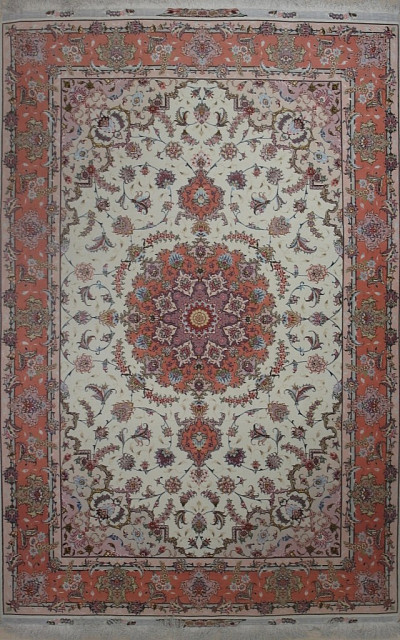 Ковёр 2,00х3,10 Tabriz Medallion SAEEDI 231319/dir2167 500.000уз шерсть+шёлк осн.шёлк cream/copper