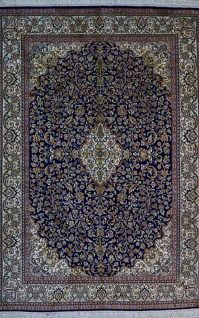 Ковёр 1,26х1,81 Кашмирский шёлк 500000 уз Kom. Feroz №11