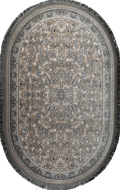 Ковёр 0,90х1,50 1200 Micro Acrylic G256 light gray oval
